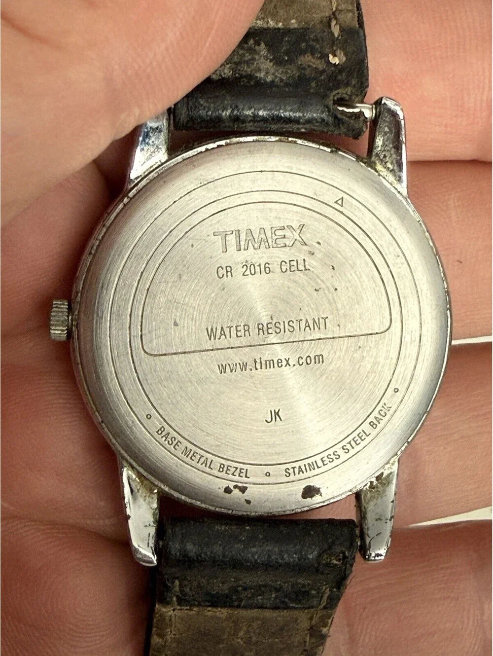Vintage Timex Indiglo WR30M White Dial Backlight , ( Untested ) Looks Ok